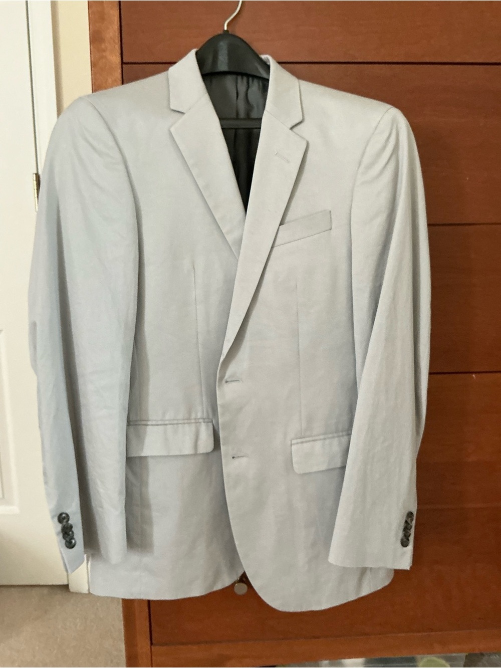 Kenneth Cole New York Light Gray Men's Two-Button Blazer